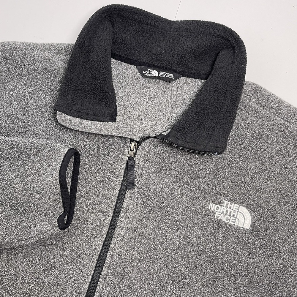 The North Face Mens XL Birch Bowl  1/4 Quarter Zip Sweatshirt Gray Black Heather